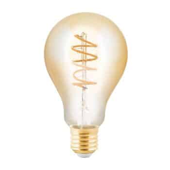 LED žiarovka E27 4W hruška jantárová