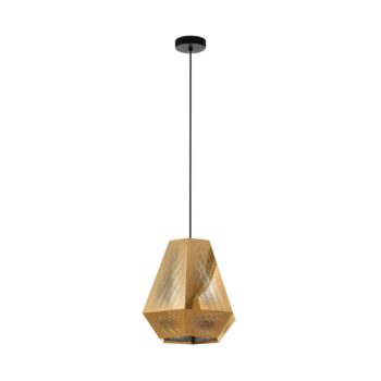 Závesná lampa Chiavica, mosadzná, 1-pl., Ø 36 cm