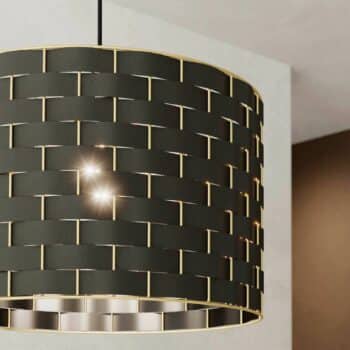 Závesná lampa Marasales z textilu, Ø 38 cm