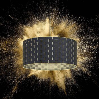 Závesná lampa Marasales z textilu, Ø 55 cm - Image 2