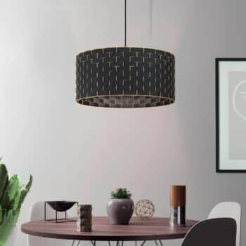 Závesná lampa Marasales z textilu, Ø 55 cm