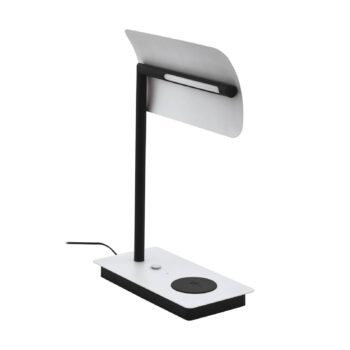 Stolová LED lampa Arenaza, stmievateľná, QI, biela - Image 2