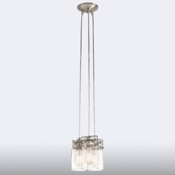 Brinley – 3-plameňová závesná lampa retro štýl - Image 2