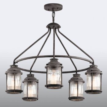 Závesná lampa Ashland Bay vzhľad zvetraný zinok - Image 2