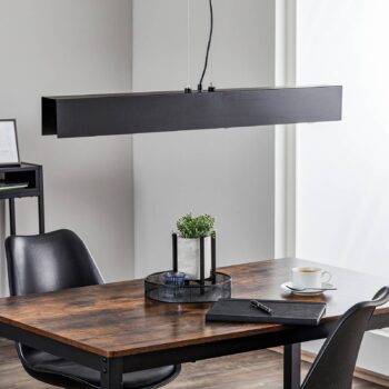 Závesná lampa Gentor 4, dĺžka 96 cm v čiernej - Image 2