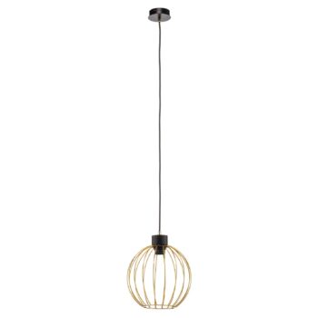 Závesná lampa Pineta 1 čierne tienidlo zlaté - Image 2