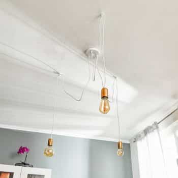 Závesná lampa Spark 3, 3-plameňová, bielo-medená - Image 2