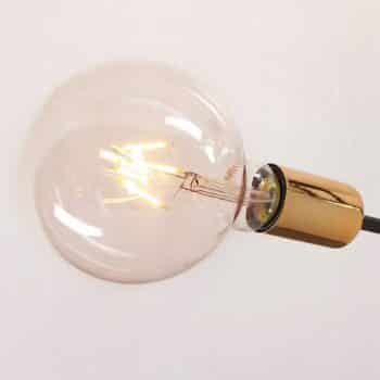 Závesná lampa Spark 5, 5-plameňová, čierno-medená - Image 2