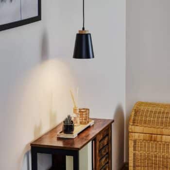 Závesná lampa Bolero 1, jedno-plameňová, čierna - Image 2