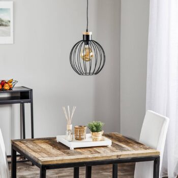 Závesná lampa Barbado, jedno-plameňová, čierna - Image 2
