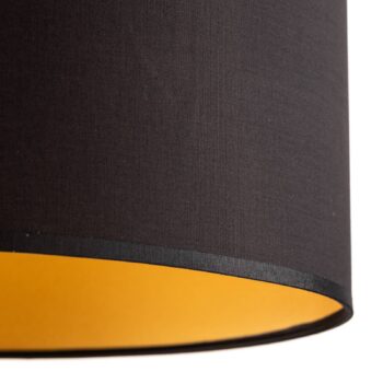 Závesná lampa Roto 3 čierna tienidlo vnútri zlaté
