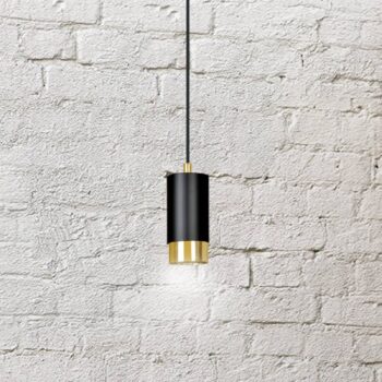 Závesná lampa Kumo krátka čierna/zlatá 1-plameňová - Image 2