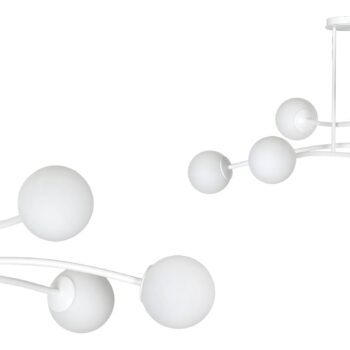Stropné svietidlo Major v bielej, 6-plameňové - Image 2