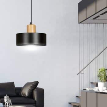 Závesná lampa Tako, 1-plameňová, čierna - Image 2