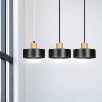 Závesná lampa Tako, 3-plameňová, čierna - Image 2