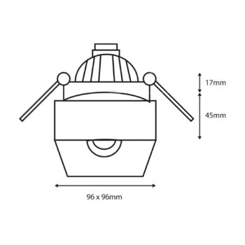 Zapustené downlight Bali, hranaté, biela - Image 2