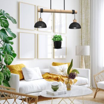 Závesná lampa Pianta s kvetináčom, 2-plameňová