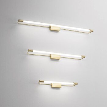 Nástenné LED svietidlo Rapallo mosadz IP44 60 cm - Image 2
