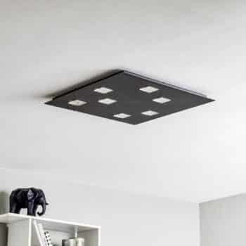 Fabbian Quarter čierne stropné LED svetlo 7-pl. - Image 4
