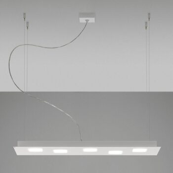 Fabbian Quarter – biele LED závesné svietidlo 5-pl - Image 4