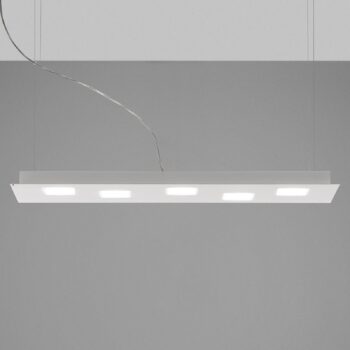 Fabbian Quarter – biele LED závesné svietidlo 5-pl - Image 3