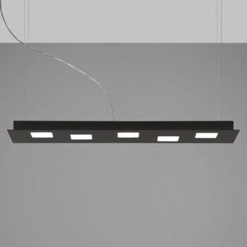 Fabbian Quarter čierne LED závesné svietidlo 5-pl - Image 3