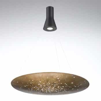Fabbian Lens LED závesné svietidlo Ø 90 cm bronz - Image 4