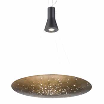 Fabbian Lens LED závesné svietidlo Ø 90 cm bronz - Image 3