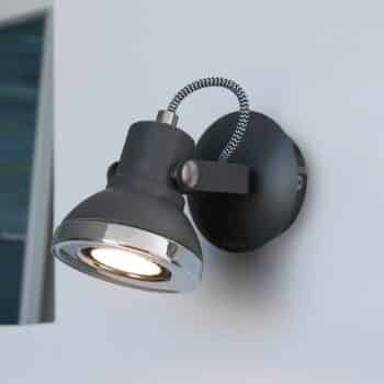 Ring – 1-plameňové nástenné LED svetlo, tmavosivé - Image 3