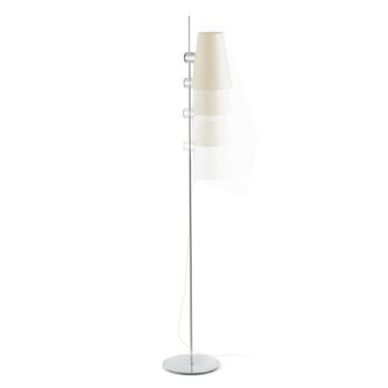 Stojaca lampa Lupe nastaviteľné textilné tienidlo - Image 2