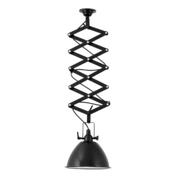 Závesná lampa Mou, výškovo nastaviteľná v čiernej - Image 2