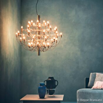FLOS 2097 – visiaci luster 50-plameňový chróm - Image 2