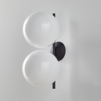 FLOS IC C/W1 Double nástenná lampa, čierna Ø20 cm - Image 2