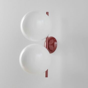 FLOS IC C/W1 Double nástenná lampa, červená Ø20cm - Image 2