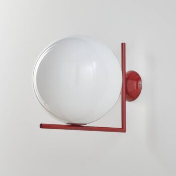 FLOS IC C/W2 nástenná lampa, burgundská Ø 30 cm - Image 2