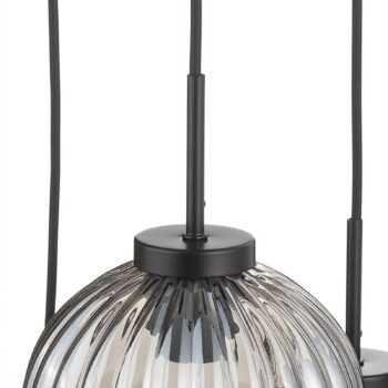 Závesná lampa Zucca, 3-plameňová, dym - Image 2
