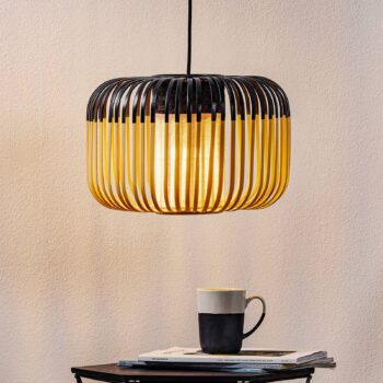 Forestier Bamboo Light S závesná lampa 35cm čierna