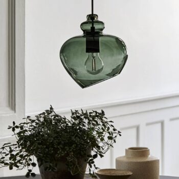 FRANDSEN Grace sklenená závesná lampa Ø21cm zelená - Image 2