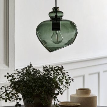 FRANDSEN Grace sklenená závesná lampa Ø30cm zelená - Image 2