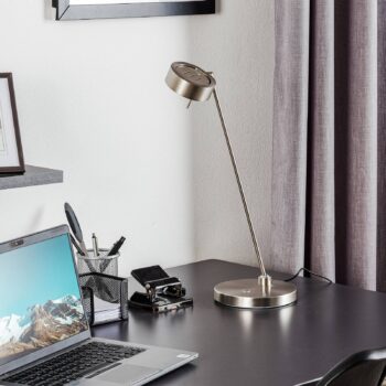 Dvojkĺbová stolná LED lampa Elegance, nikel - Image 3