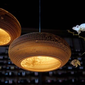 Závesná lampa Disc hnedá Ø 61 cm