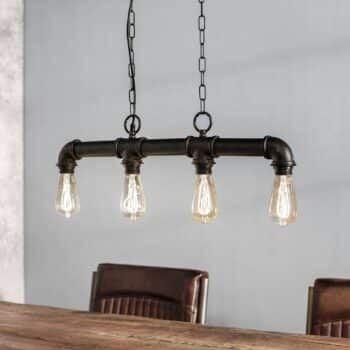 Delare – 4-plameňová závesná lampa vzhľad rúry - Image 3