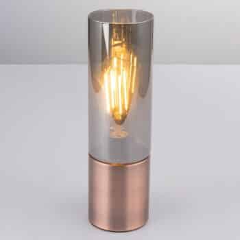 Stolná lampa Annika, meď–dymová sivá - Image 3