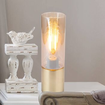 Stolná lampa Anni mosadzná-jantár - Image 3