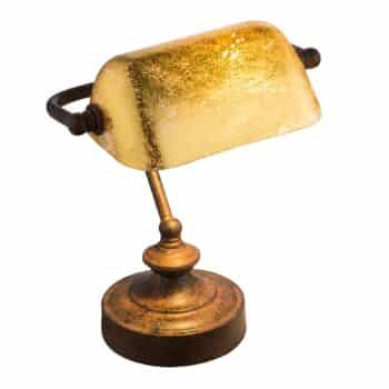 Stolová lampa Antique, hrdzavá a zlatá farba - Image 2
