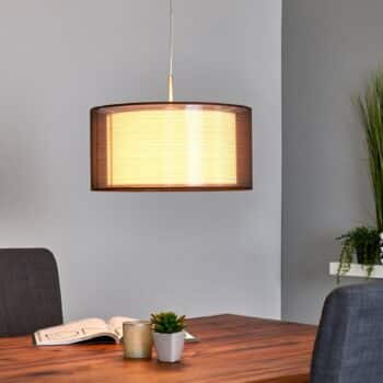 Závesná lampa Nica 40 cm, hnedá - Image 4