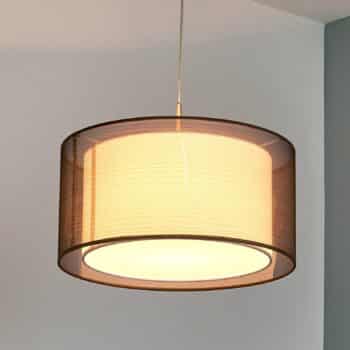 Závesná lampa Nica 40 cm, hnedá - Image 3