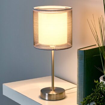 Stolná lampa Nica s vonkajším tienidlom v sivej - Image 3