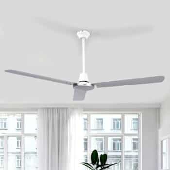 Troj-lopatkový, biely stropný ventilátor Dawinja - Image 4