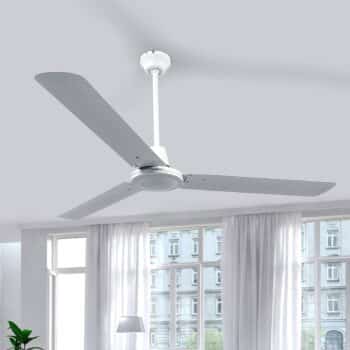 Troj-lopatkový, biely stropný ventilátor Dawinja - Image 3